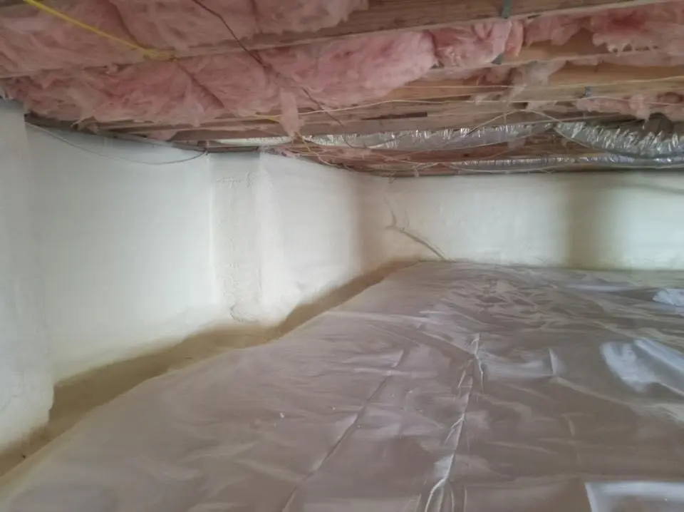 Crawl space encapsulation with closed-cell spray foam for Storm Damage Roof Repair in Peoria